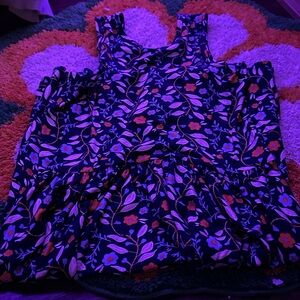 Dot Dot Smile Floral Dress with Orange and dark blue